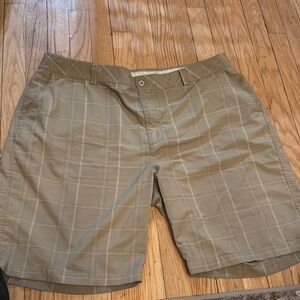 Men's Tan Plaid Under Armor Shorts